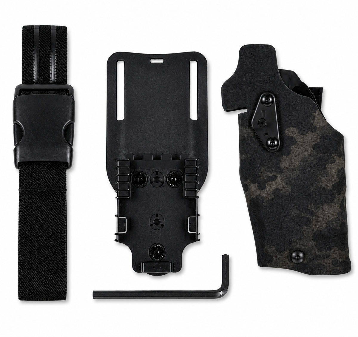 Safari STYLE Glock OWB Holster w/ QLS Fork Belt Mount & Leg Loop